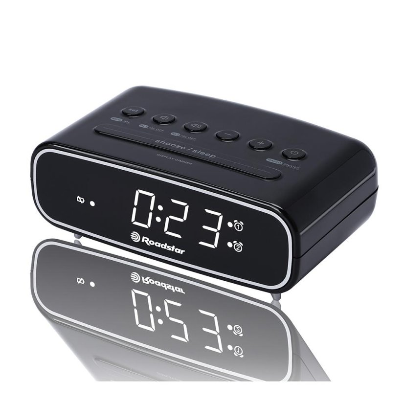 Roadstar CLR-2310/BK black radio alarm clock