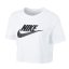 Zkrácené tričko Nike Sportswear Essential - Farbe: Weiß, Größe: L
