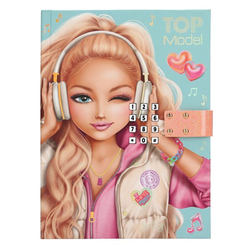 Code Diary with Top Model Sound Effect, Christy with Headphones