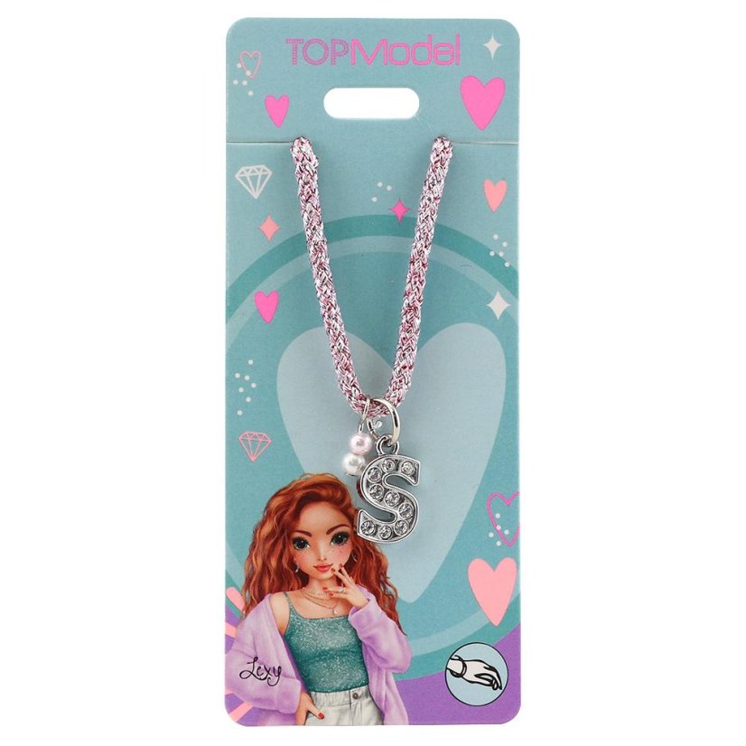 Kordelarmband Top Model, Buchstabe „S“ Lexy