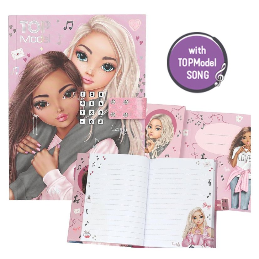 Diary with code and music Top Model My BFF