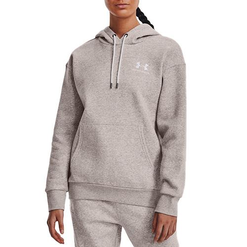 Damen-Sweatshirt Under Armour Essential Fleece Hoodie - Farbe: Schwarz, Größe: L