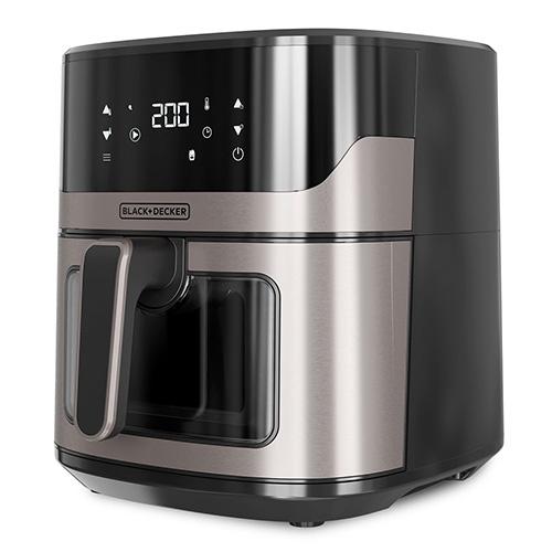 Heißluftfritteuse Black+Decker BXAF6500E schwarz-silber