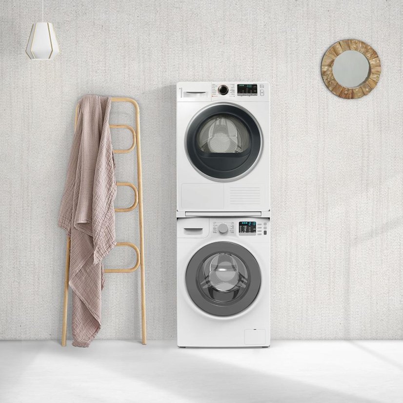 Universal spacer between washing machine and dryer with pull-out shelf Meliconi Torre Dry 656133 white