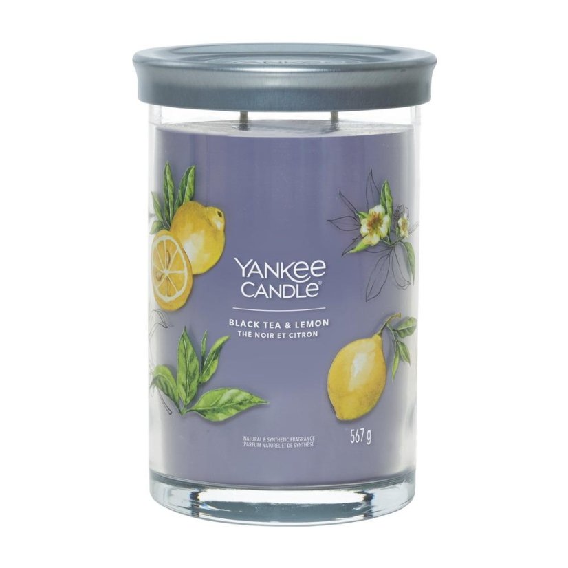 Yankee candle Signature Tumbler nagy gyertya, Black Tea & Lemon