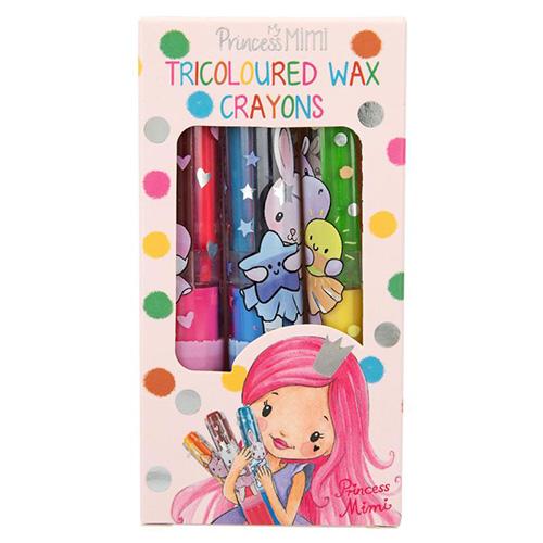 Princess Mimi Tricolored Wax Crayons