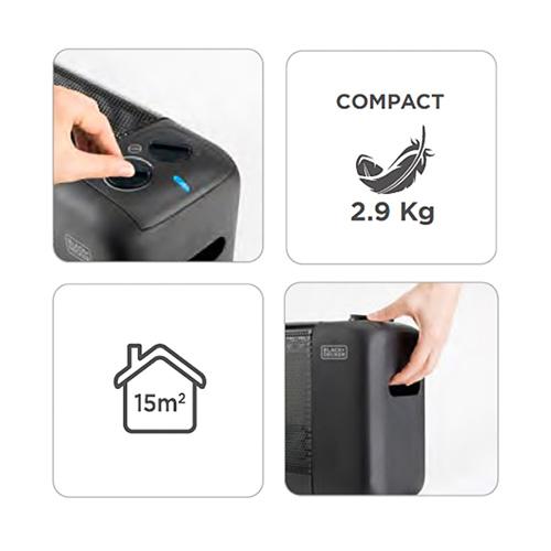 Heizpaneel Black+Decker MICA BXMRA1500E schwarz