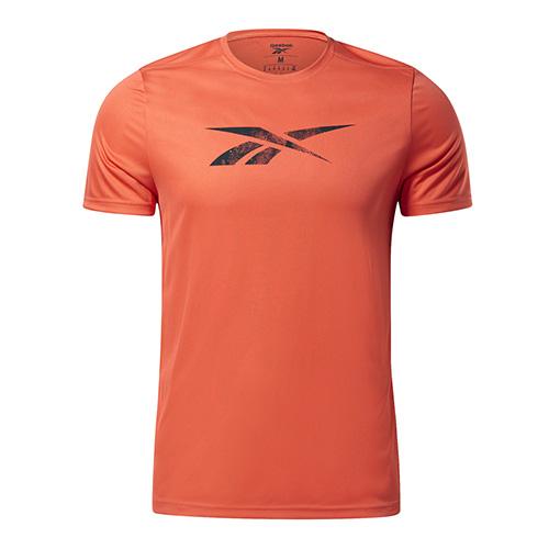 Pánske tričko Reebok Workout Ready Poly Graphic - Farba: Oranžová, Veľkosť: S
