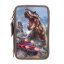 Three-tier pencil case with Dino World and New World accessories