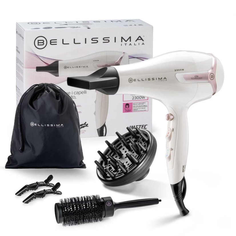 Hair dryer with styling kit Bellissima 11994 K9 2600 white-pink