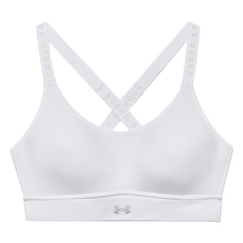 Dámská podprsenka Under Armour UA Infinity Mid Covered - Barva: Oranžová, Velikost: XS