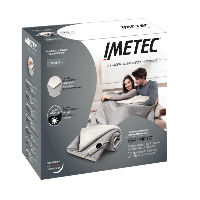 Imetec 16937 gray heated blanket
