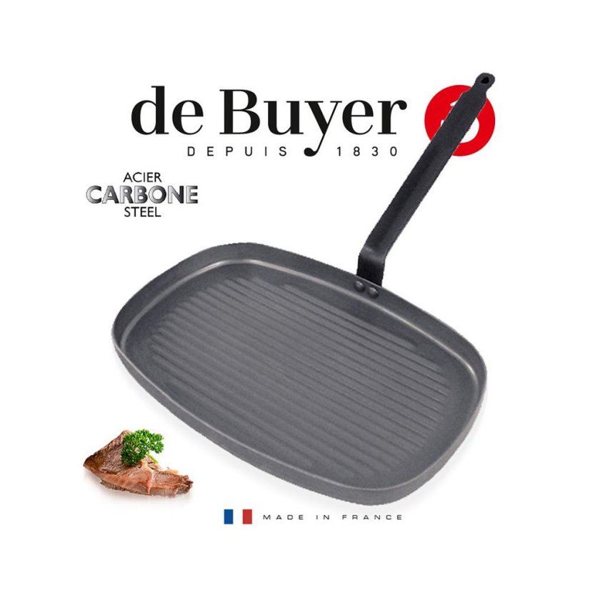 De Buyer Carbone Plus 5540.36 obdĺžniková oceľová panvica