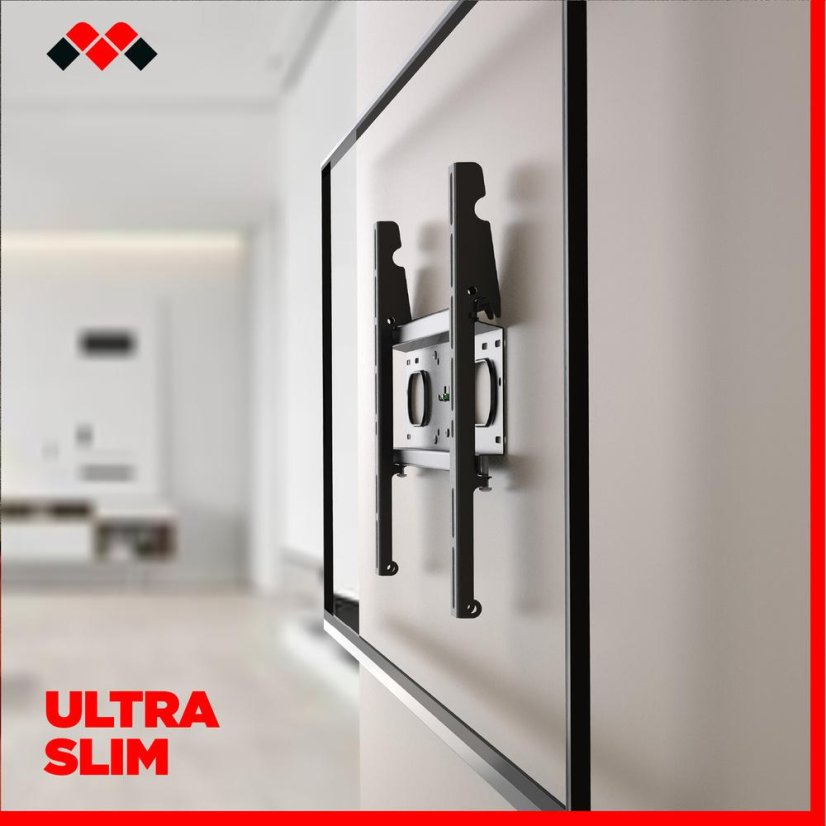 Feste TV-Halterung (Wand/Trockenbau)  Meliconi 480876 Extra 400F CG schwarz