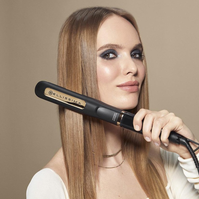 Bellissima 11915 black and gold hair straightener