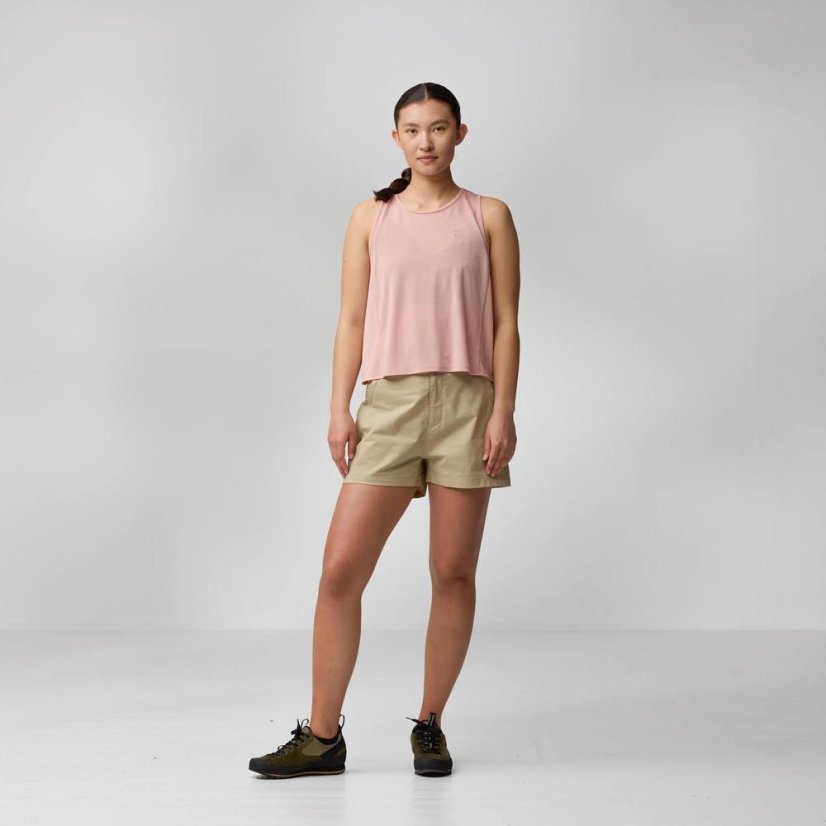 Dámský top Fjällräven Abisko Lite Tank W - Farba: Ružová, Veľkosť: L