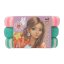Set of three wide Top Model hair ties, neon green shades