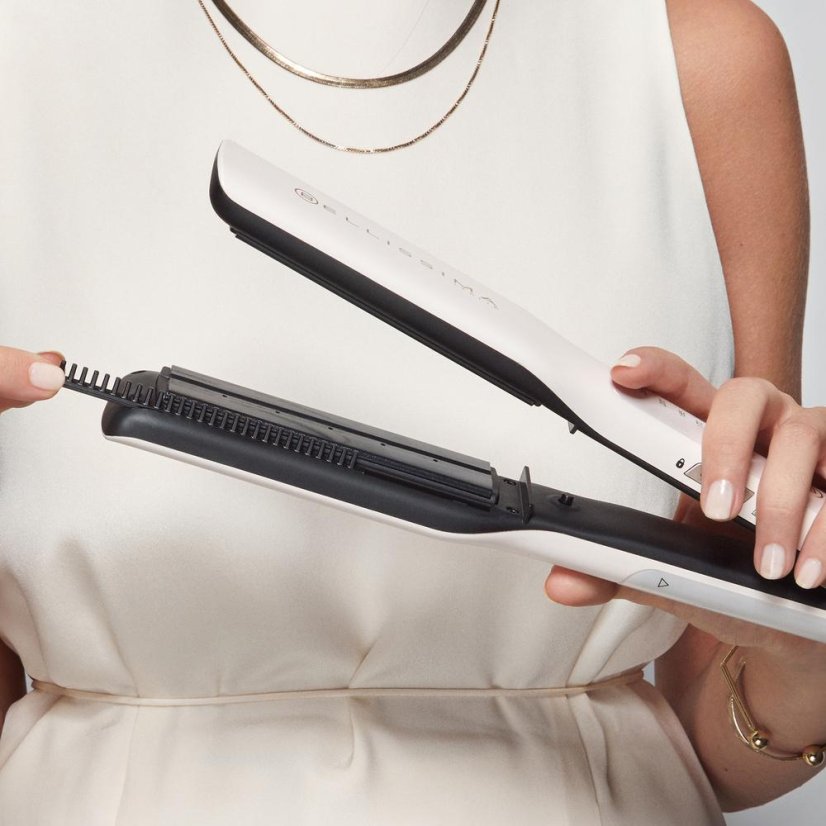 Bellissima STEAMELIXIR 11808 white and gold hair straightener
