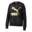 Damen-Sweatshirt Puma Classics Graphics AOP Crew Sweat - Farbe: Schwarz, Größe: S
