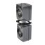 Meliconi 656138 Torre Noir Black Washer-Dryer Combo
