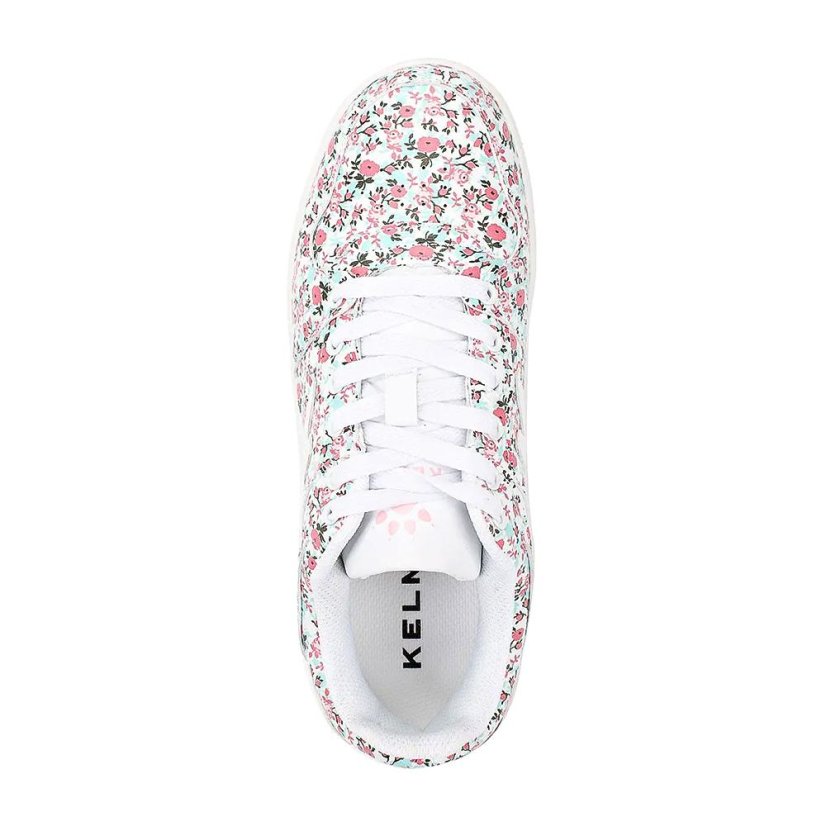 Damenschuhe Kelme Retrobasket Flowers - Farbe: Weiß, Größe: 35