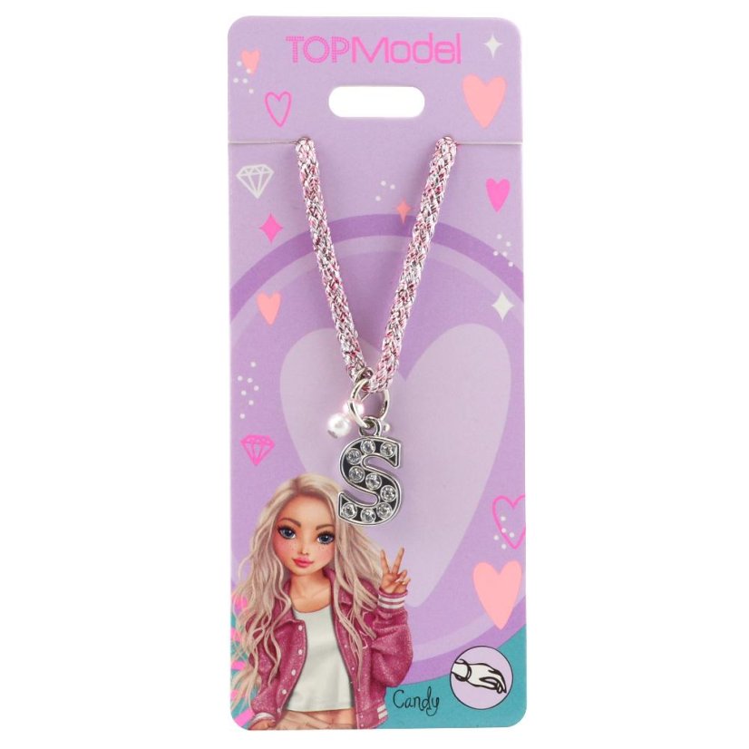 Schnurarmband Top Model, Buchstabe „S“ Candy