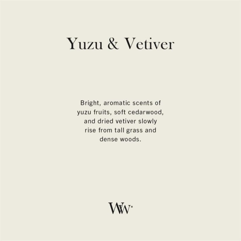 WoodWick Large Candle, Yuzu & Vetiver