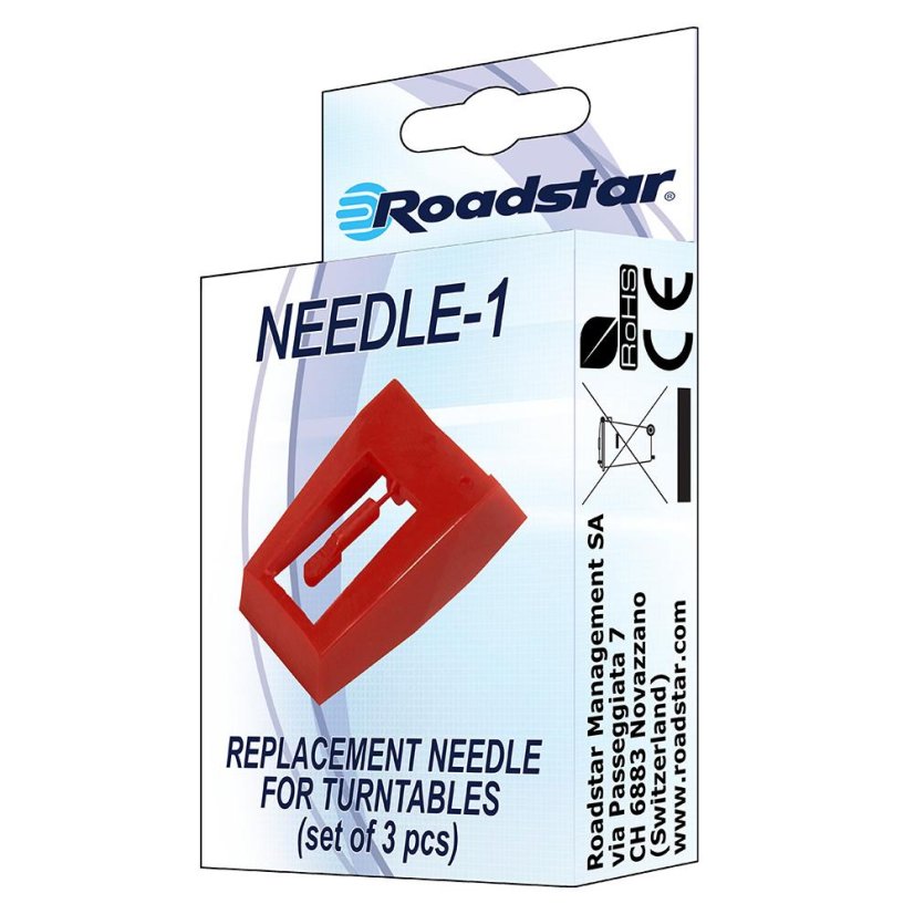 Pót-tűk a Roadstar NEEDLE-1 gramofonhoz
