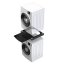 Universeller Zwischenraum zwischen Waschmaschine und Trockner mit ausziehbarem Regal Meliconi Torre Black 656136 schwarz