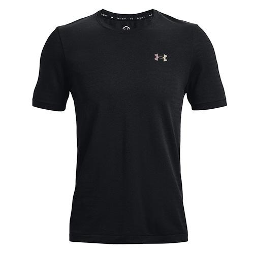 Herren-T-Shirt Under Armour Rush Seamless GeoSport - Farbe: Schwarz, Größe: L