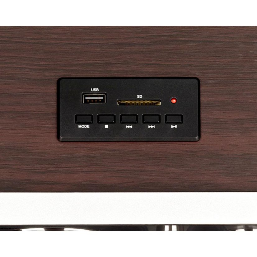 Roadstar HRA-1345NUS/WD strieborné drevené rádio