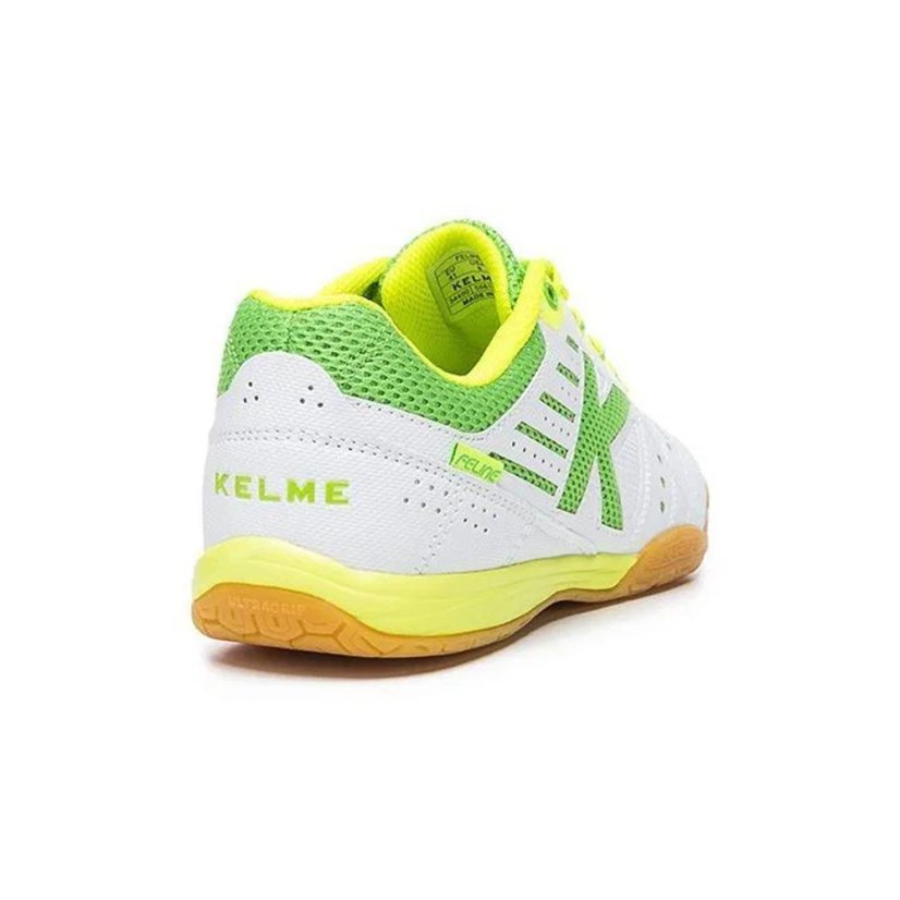 Sálová obuv Kelme Feline 6.0 - Barva: Bílá/zelená, Velikost: 38