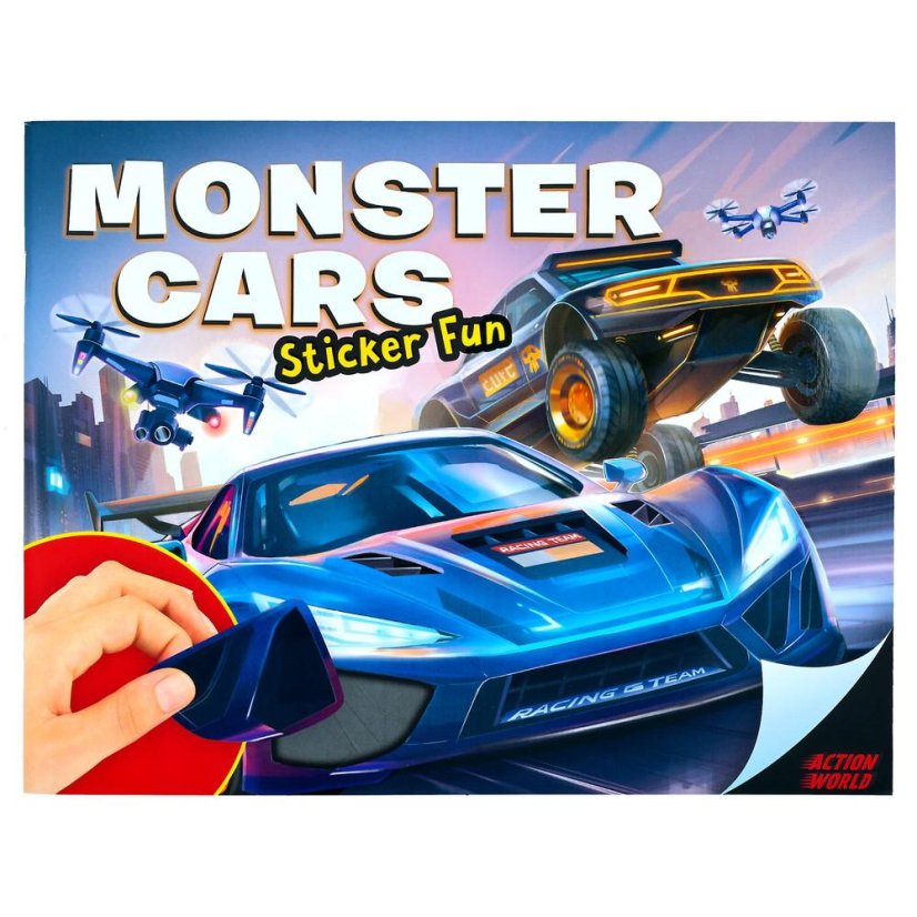 Samolepkový sešit Action World Monster Cars