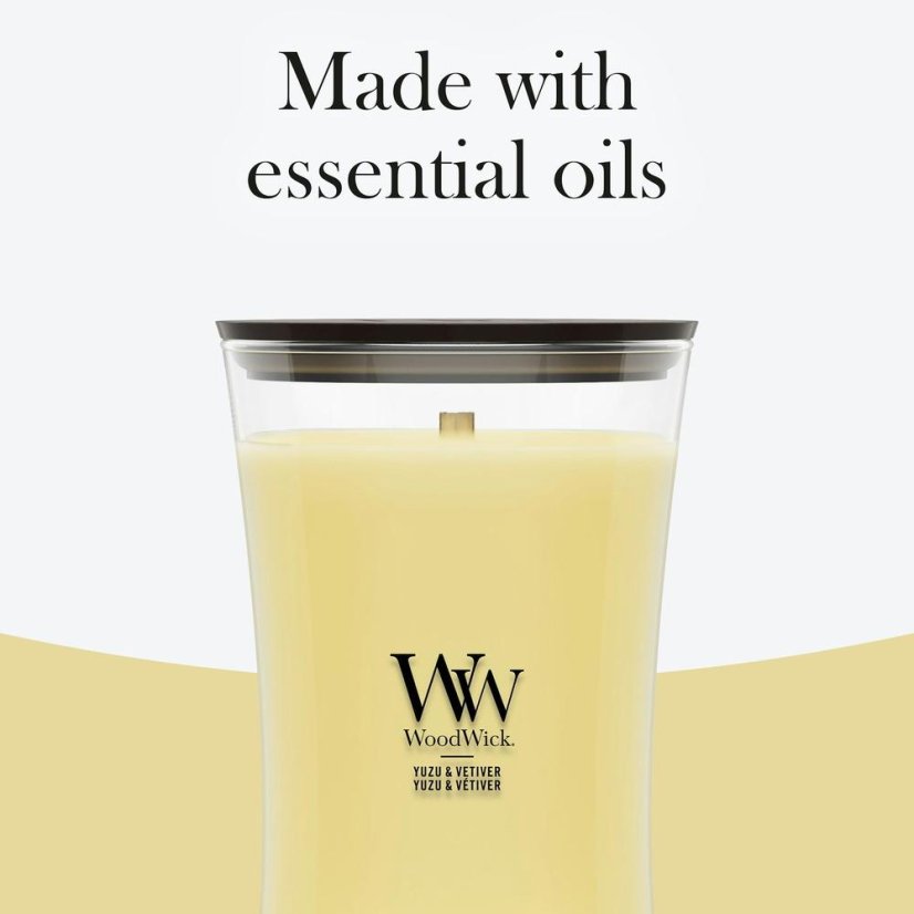 WoodWick Large Candle, Yuzu & Vetiver