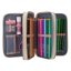 Three-tier pencil case with Miss Melody Poppy Sand accessories