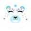 Top Model Bear Beauty & Me face mask, blue