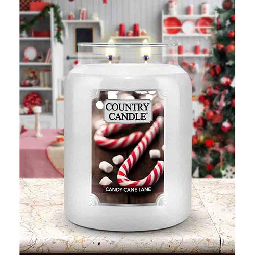 Svíčka Country Candle velká, Candy Cane Lane