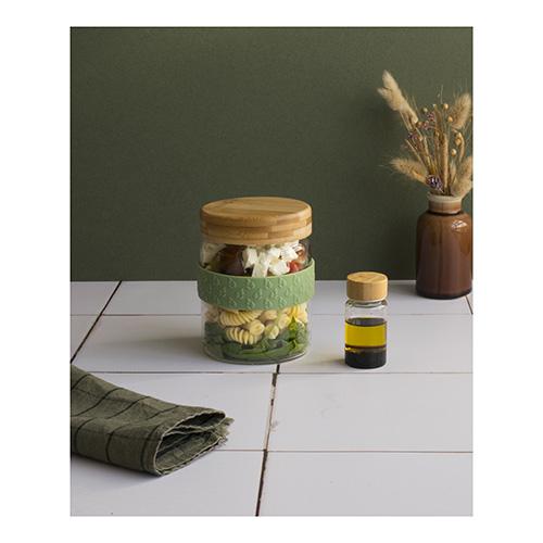 Set of 2 Pebbly PKV-031 glass jars, 700 and 50 ml