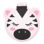 Top Model folding brush with mirror, Zebra