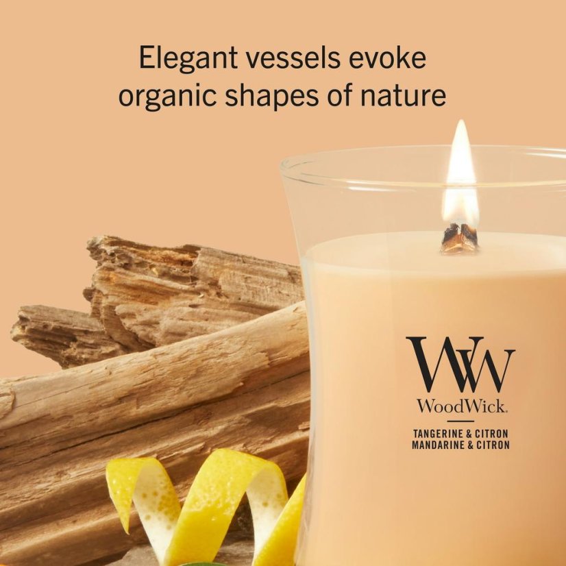 WoodWick Medium Candle, Tangerine & Lemon