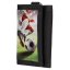 Action World fabric wallet with a neck strap, soccer theme