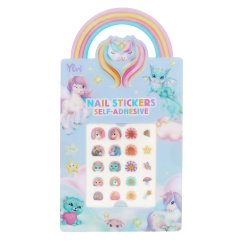 Ylvi Nail Sticker Set, Blue Background