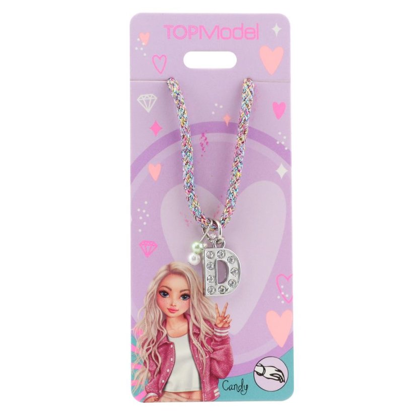 Top Model string bracelet, letter "D" Candy