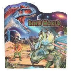 Kreatives Malbuch mit Aufklebern Dino World, 44 Stück