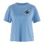 Dámské tričko Fjällräven Fjällblomster Logo T-shirt W - Farba: Svetlo modrá, Veľkosť: M