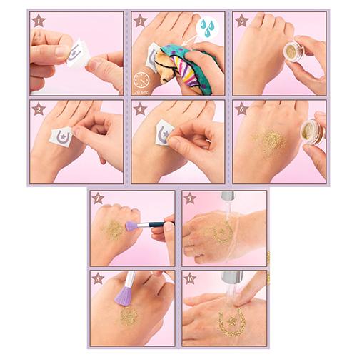 Miss Melody Glitter Tattoo Set