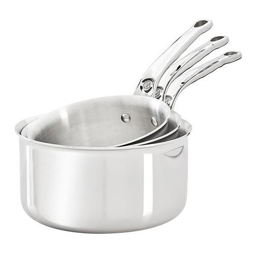 Set of 3 de Buyer Affinity 3706.01 stainless steel pots