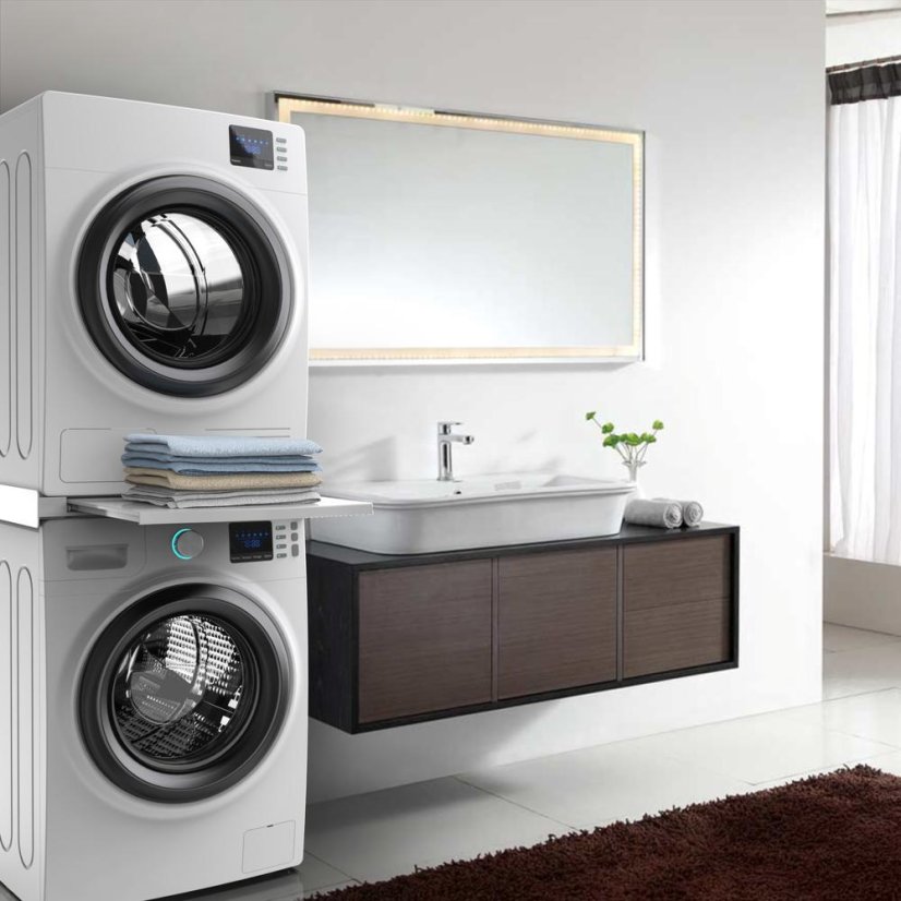 Universal spacer between washing machine and dryer with pull-out shelf Meliconi Torre Smart 656113