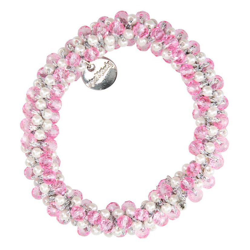 Miss Melody Hair Tie and Bracelet Combo, Pink