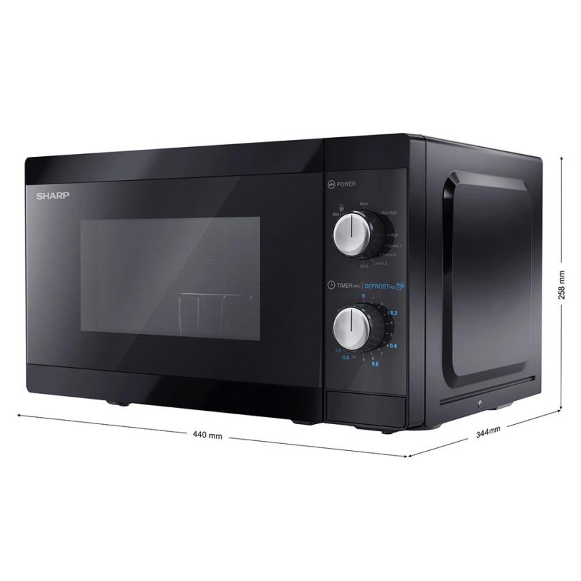 Mikrowelle SHARP YC-MG01E-B schwarz